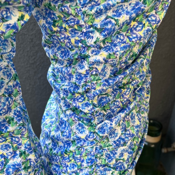 Zara flower printed cotton blouse - Picture 5 of 13